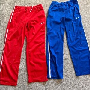Nike Red and Blue Athletic Pants